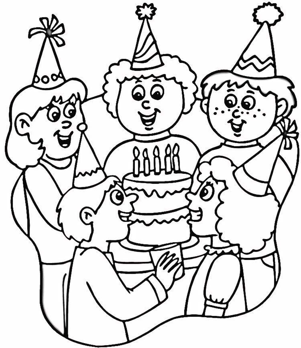 Printable Happy Birthday Coloring Pages ColoringMe