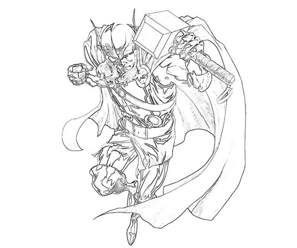 Free Thor Coloring Pages Printable ColoringMe