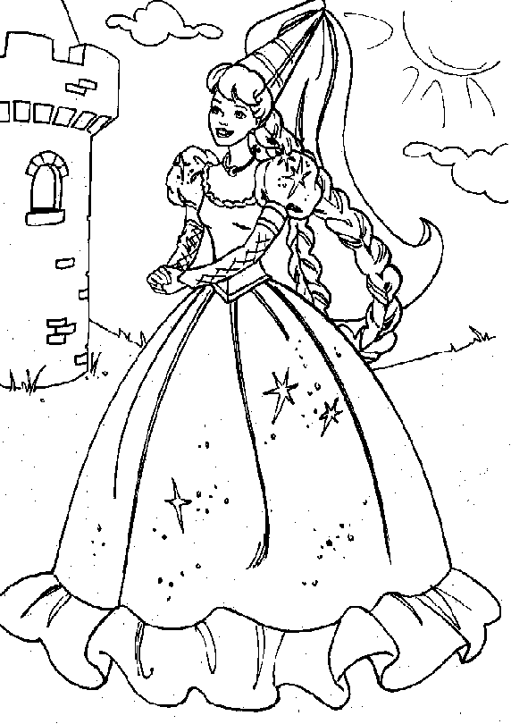 Printable Barbie Princess Coloring Pages Sheets Head