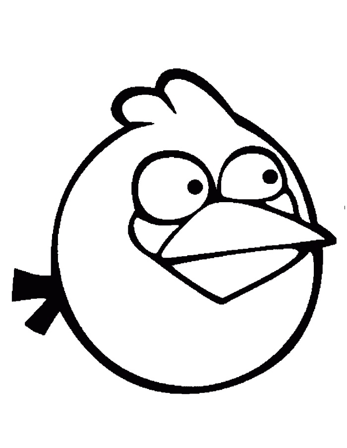 Printable Angry Birds Coloring Pages Blue Bird