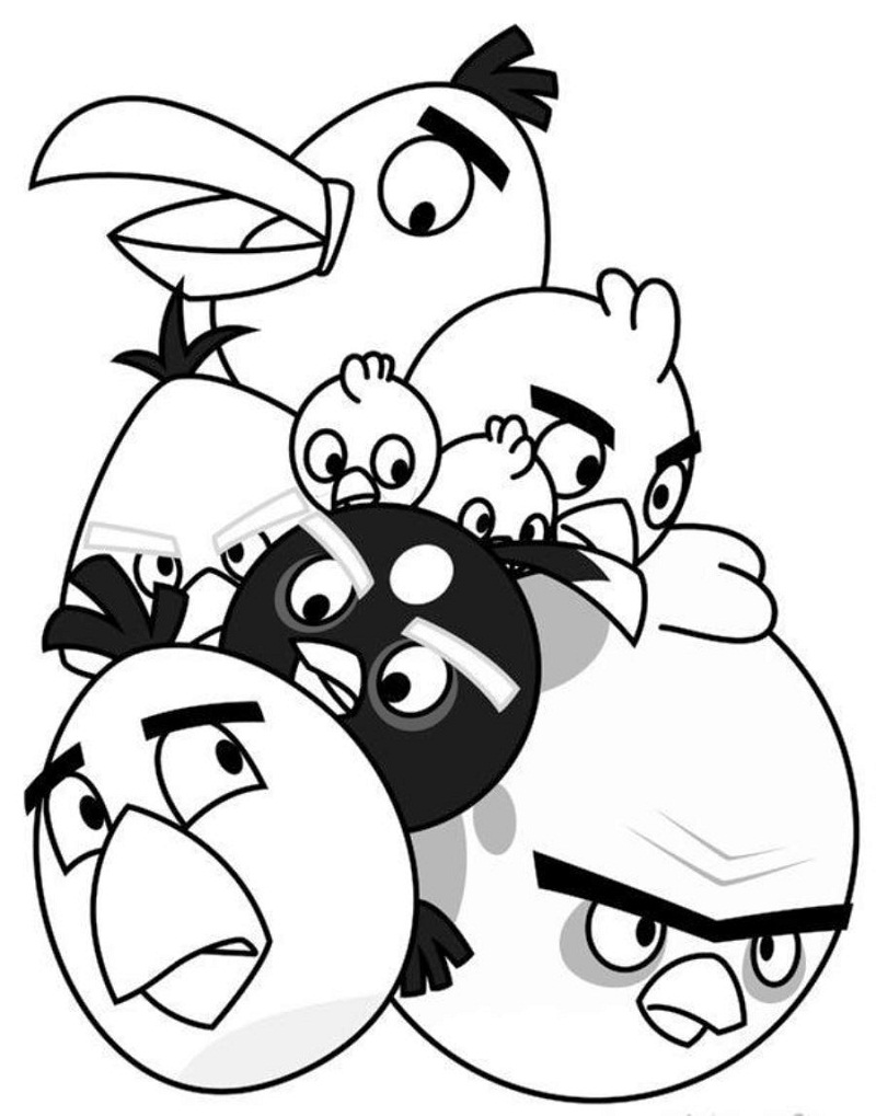 Angry Birds Coloring Pages Free Printable 28 Images Print
