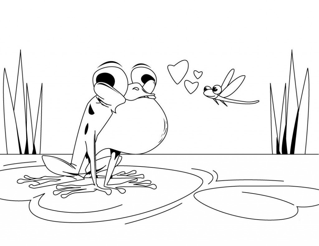 Frog on Lily Pad Coloring Sheet | ColoringMe.com