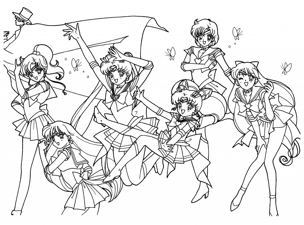 Sailor Moon and Friends Coloring Pages | ColoringMe.com