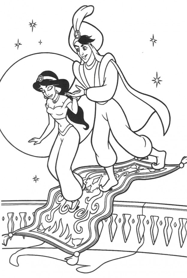 Printable Aladdin Coloring Pages – ColoringMe.com