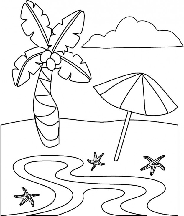 Printable Beach Coloring Pages – ColoringMe.com