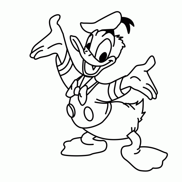 Donald Duck Coloring Sheet | ColoringMe.com