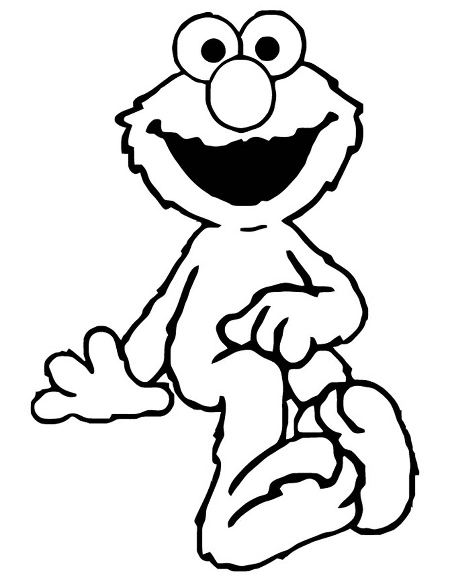 Simple Coloring Pages For Elmo with simple drawing