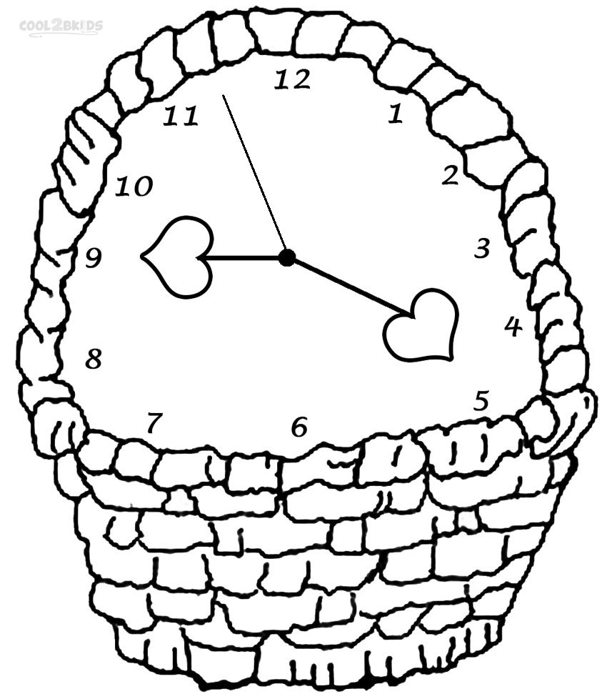 digital clock coloring pages