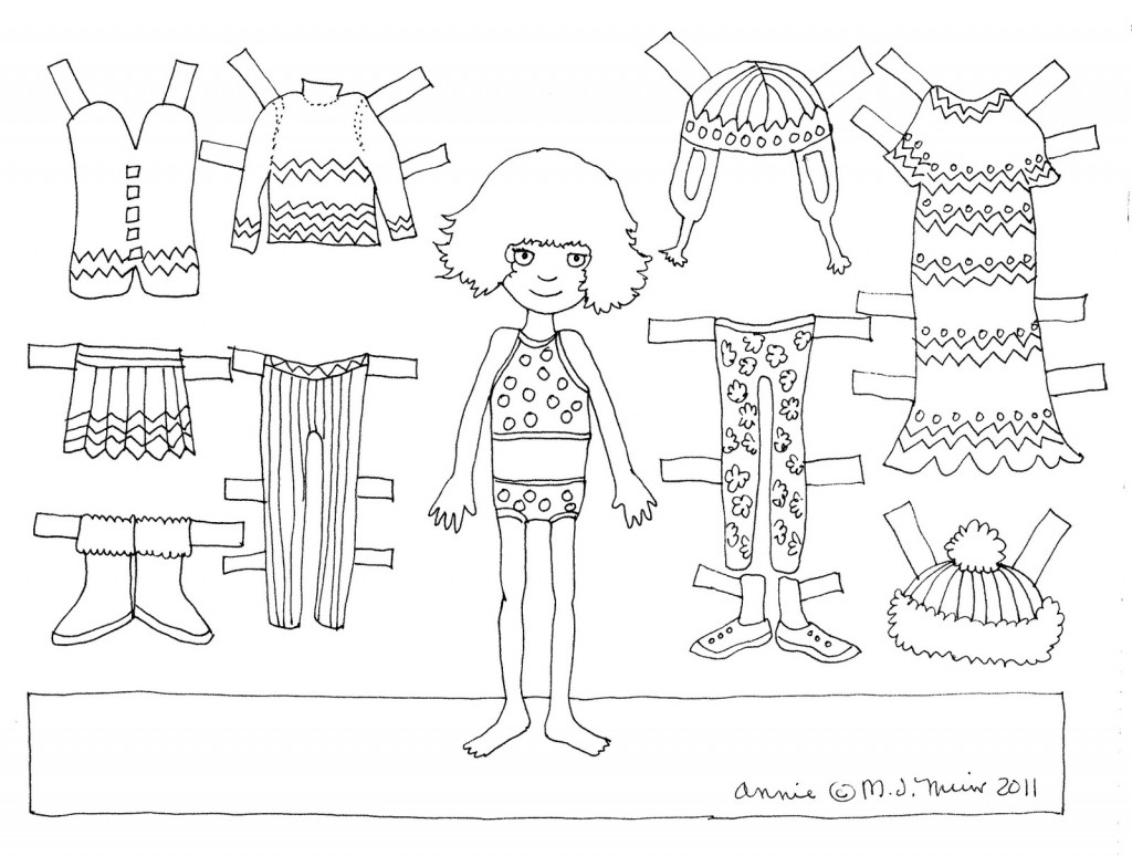 Paper Doll Coloring Sheets – ColoringMe.com