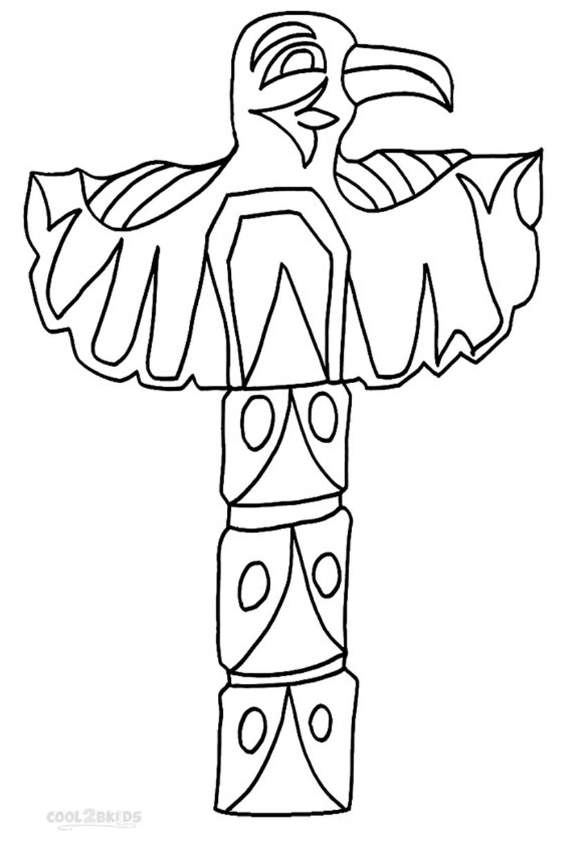 Tiki Totem Pole Coloring Pages Coloring Pages