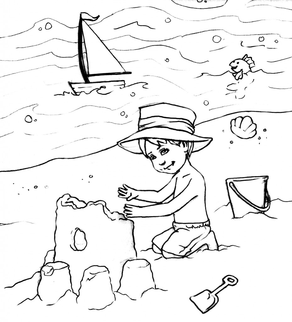 free printable beach coloring pages | ColoringMe.com