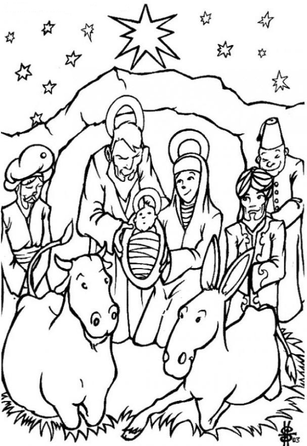 Printable Nativity Scene Coloring Pages – ColoringMe.com