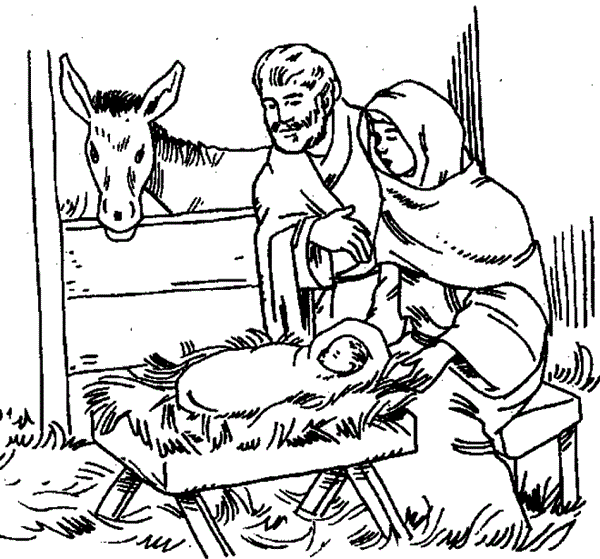 Printable Nativity Scene Coloring Pages | ColoringMe.com