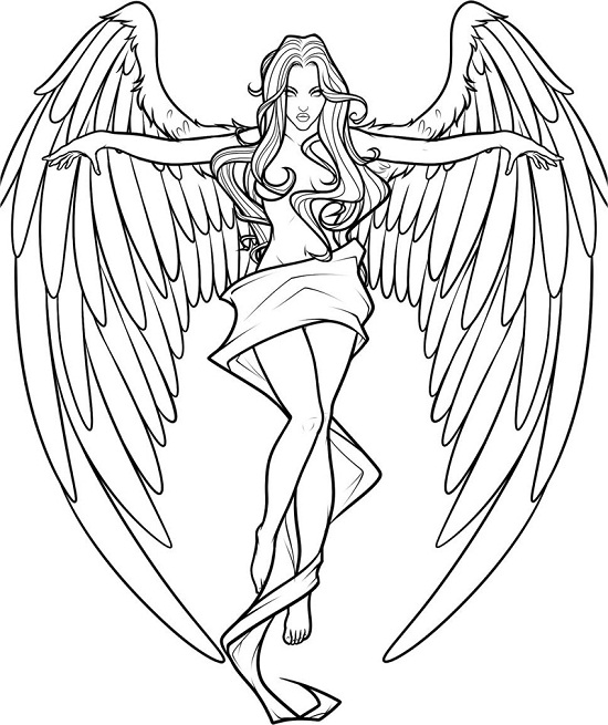 885 Cartoon Angel Anime Coloring Pages with disney character