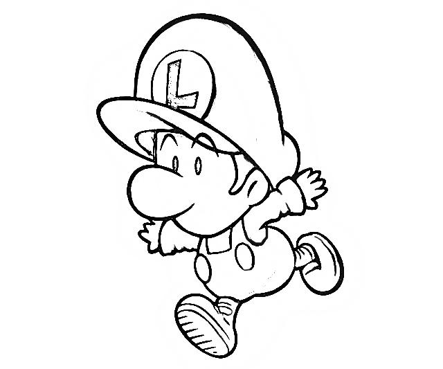 baby luigi coloring pages