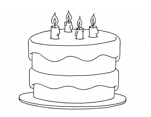 Birthday Cake Coloring Pages Printable | ColoringMe.com