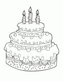 Happy Birthday Cake Coloring Pages – ColoringMe.com