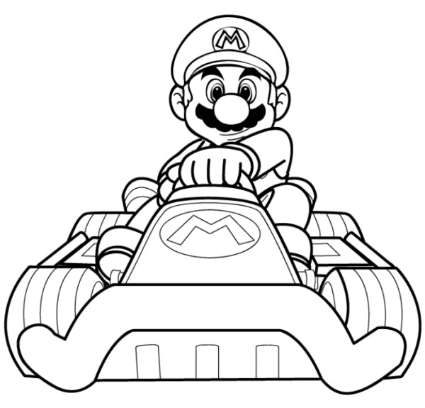 Printable Mario Kart Coloring Pages Coloringmecom