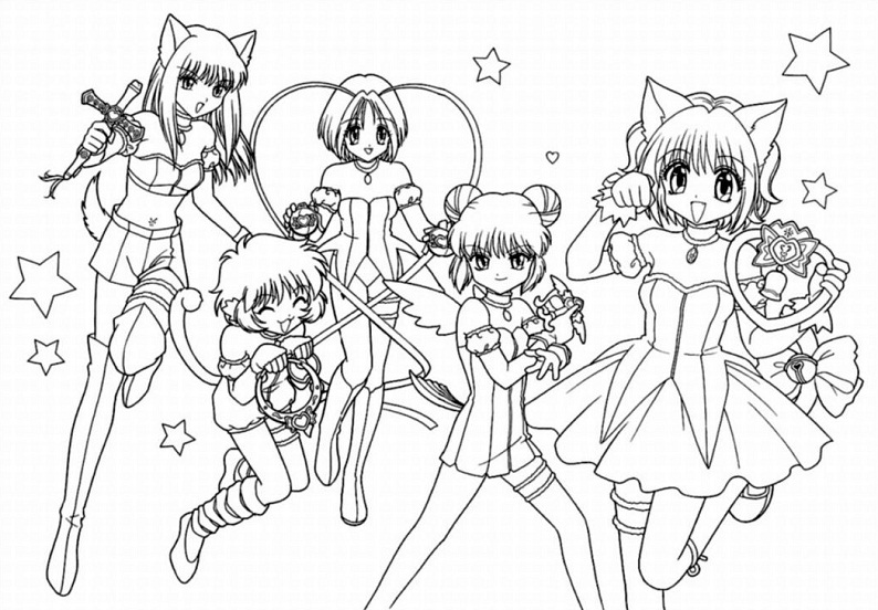 Cute Anime Girl Coloring Sheet | Made By Teachers