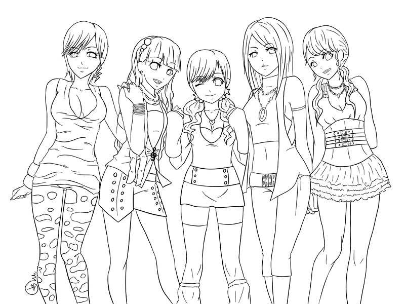 Anime Girl coloring pages