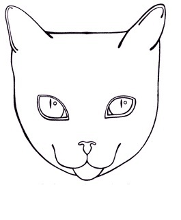 cat face pictures to color