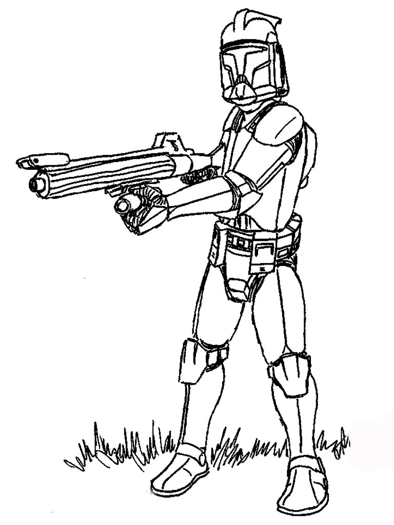 Clone Trooper Coloring Pages