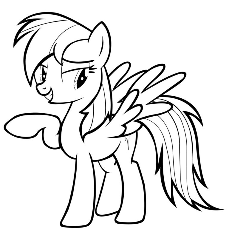 My Little Pony Coloring Pages Rainbow Dash | ColoringMe.com